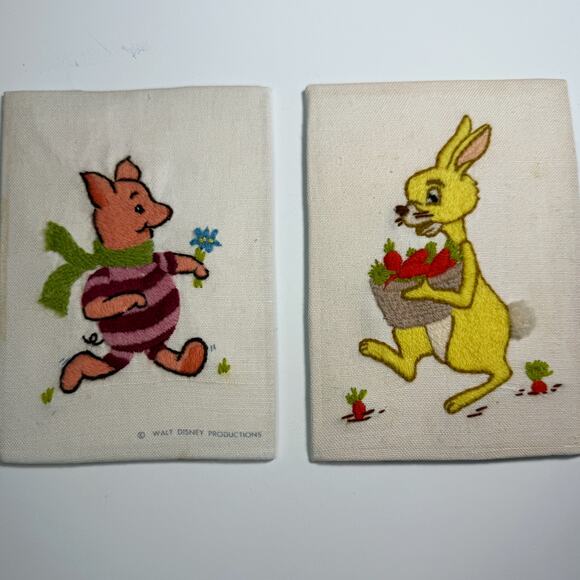 Vintage Winnie the Pooh and Friends Embroidery 1970's Handmade - Picture 4 of 14